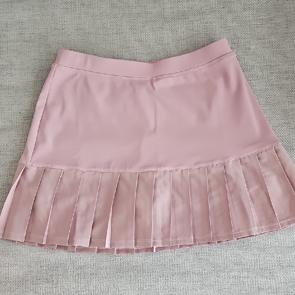 Savvi Pink Pleated Women's Skort